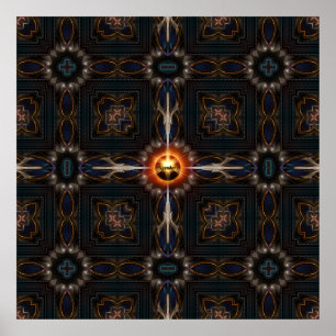 Astral Imperial Fractal Art Composition Poster
