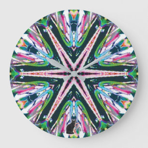Astral Kaleidoscope Large Clock
