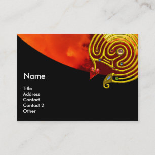 ASTRAL LABYRINTH,ASTROLOGY ZODIAC SIGN CHART Black Business Card