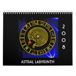 ASTRAL LABYRINTH GOLD ZODIAC CHART Astrology Calendar