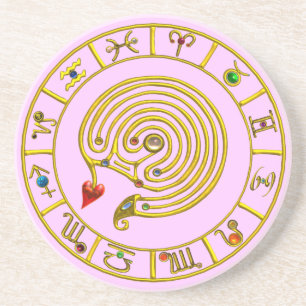 ASTRAL LABYRINTH pink Coaster