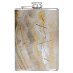 'Astral Lights' by Ramona Walach Hip Flask