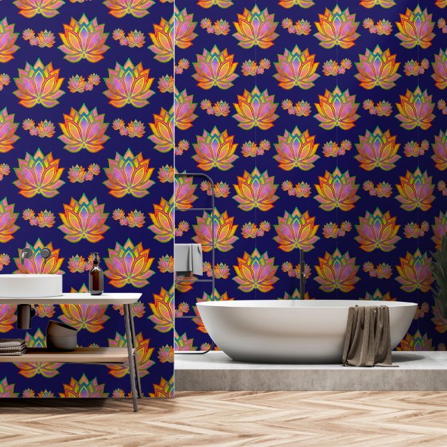 Astral Lotus Dreams Wallpaper (Bathroom)