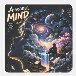 Astral Mindscape Universe Within Cosmic Art Square Sticker