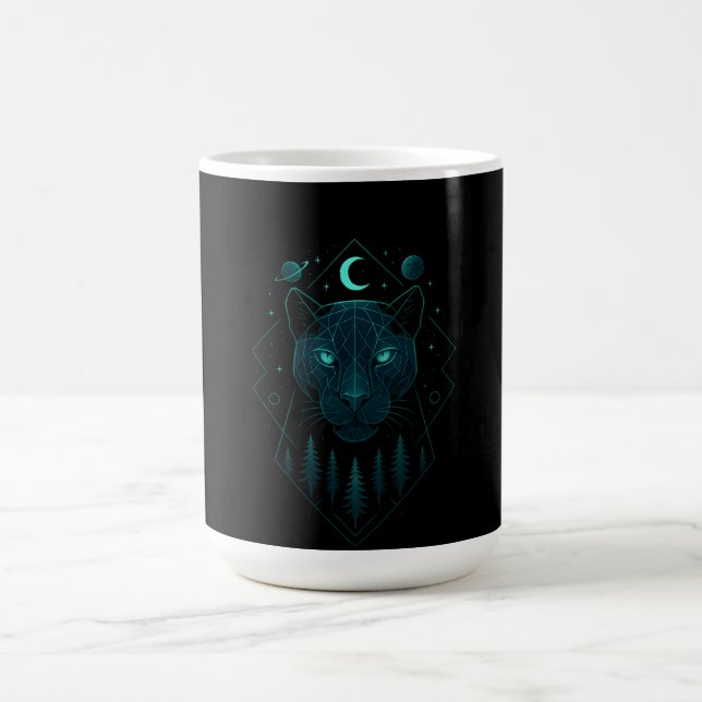 Astral Panther - Cosmic Dark Predator Coffee Mug (Center)