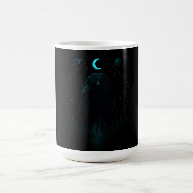 Astral Raven - Cosmic Dark Messenger Coffee Mug (Center)