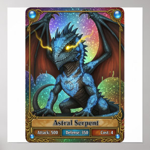 Astral Serpent Trading Card Poster