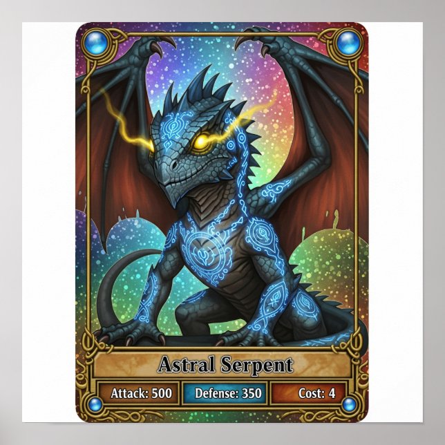 Astral Serpent Trading Card Poster (Front)