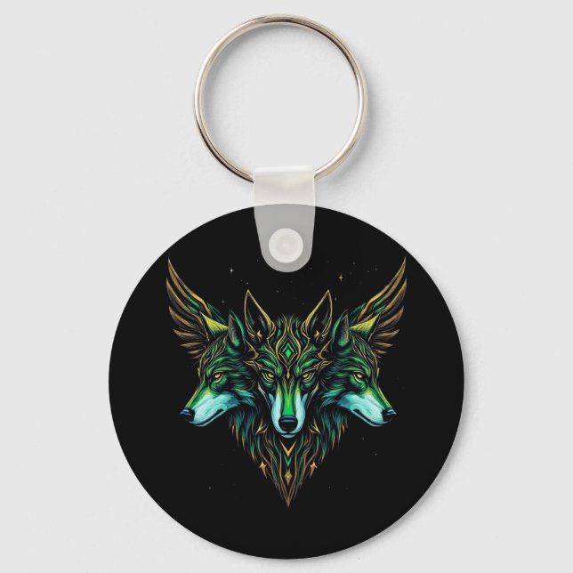 Astral Wolves Key Ring (Front)