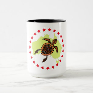 Astralian Sea Turtle And Stars Mug