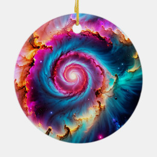 “Astralis” - Nebula and Galaxies Ceramic Ornament