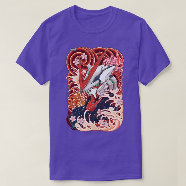Astray red frame gundam tattoo T-Shirt (Design Front)