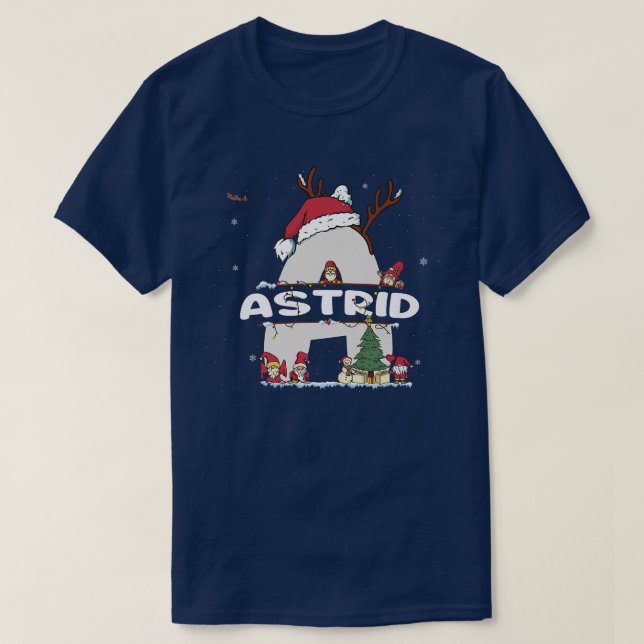 Astrid Christmasw Astrid Name for funny Xmas  T-Shirt (Design Front)