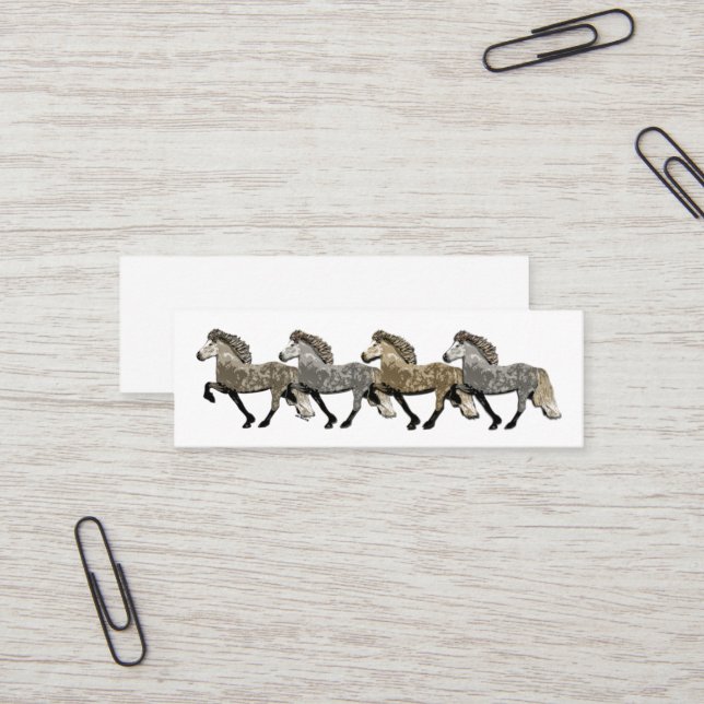 Astrid Icelandic Horses Mini Business Card (Front/Back In Situ)