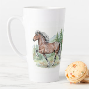 Astrid Watercolor Icelandic Horse Latte Mug