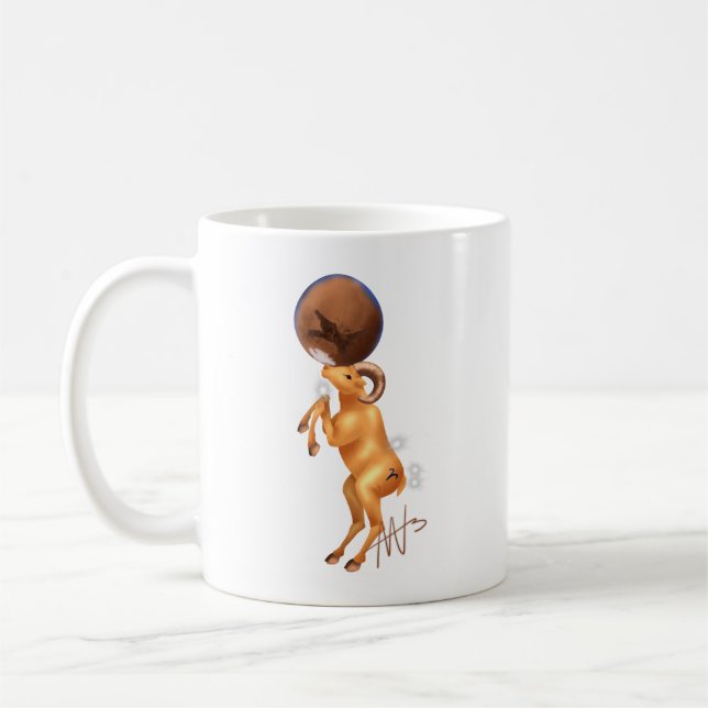 Astro Aries Mars Zodiac Coffee Mug (Left)