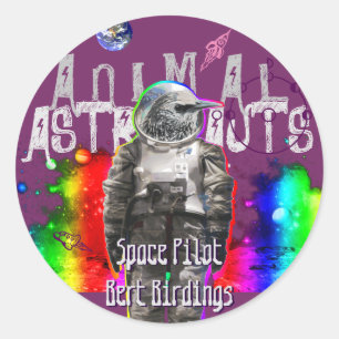Astro Bird Classic Round Sticker