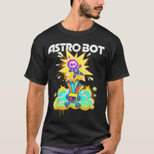 Astro Bot Colorful Airbrush PlayStation Video Game T-Shirt
