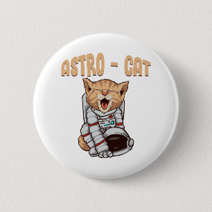 Astro Cat 6 Cm Round Badge