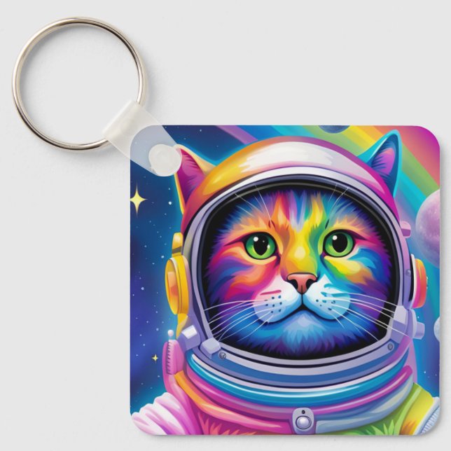 Astro-cat Keychain  (Front)