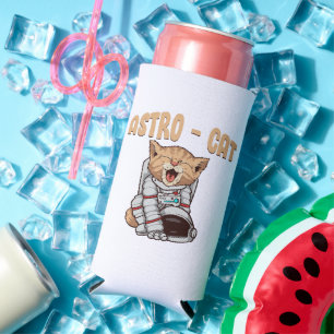 Astro Cat Seltzer Can Cooler