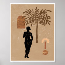 Astro Celestial Goddess Palm Arch Boho Art