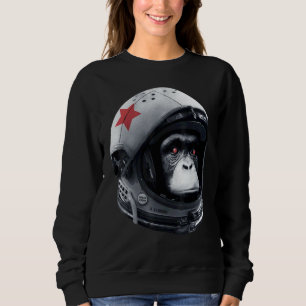 Astro Chimp Astronaut Space Galaxy Helmet Monkey C Sweatshirt