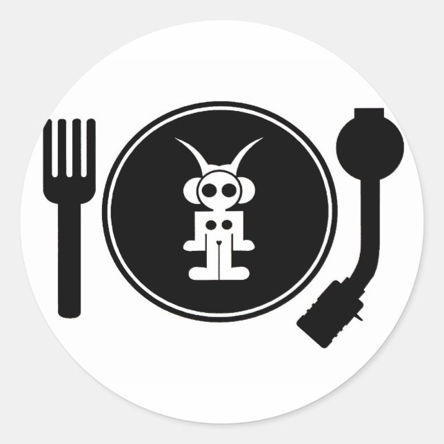 astro DJ Classic Round Sticker (Front)