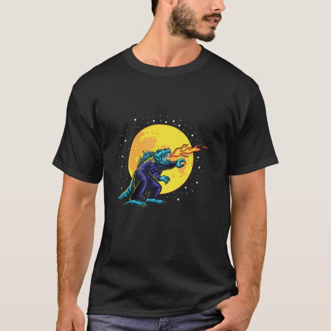 astro godzilla illustration with  design T-Shirt (Front)