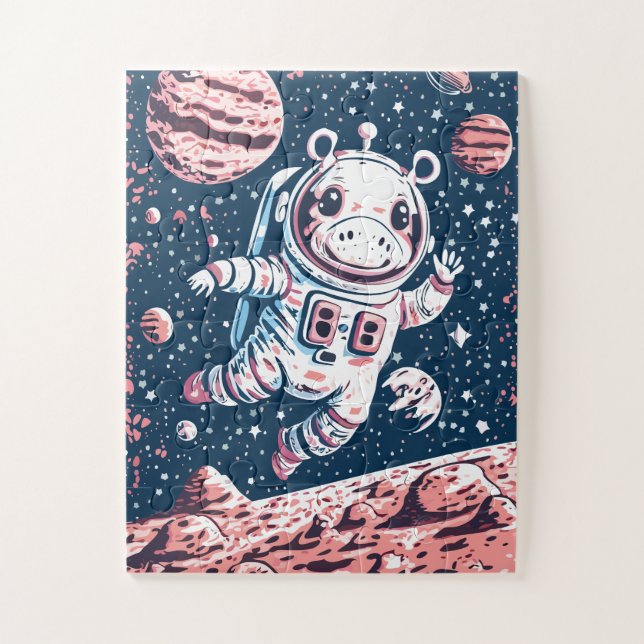 Astro Hippo Jigsaw Puzzle (Vertical)