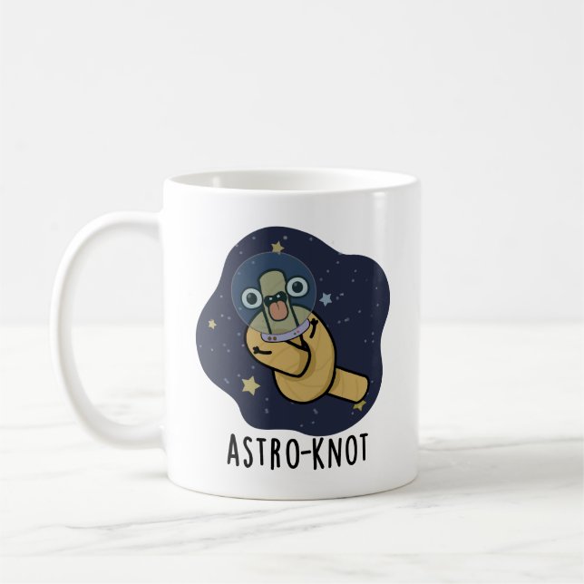 Astro-knot Funny Astronaut Pun  Coffee Mug (Left)