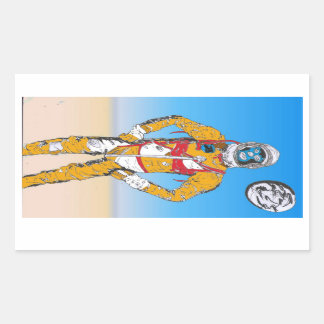 Astro Lucha Rectangular Sticker