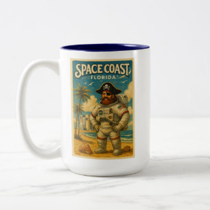 "Astro-pirate Florida" Two-Tone Coffee Mug