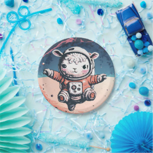 Astro Sheep Paper Plate
