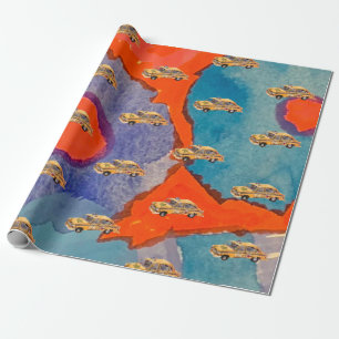 Astro Taxi Wrapping Paper