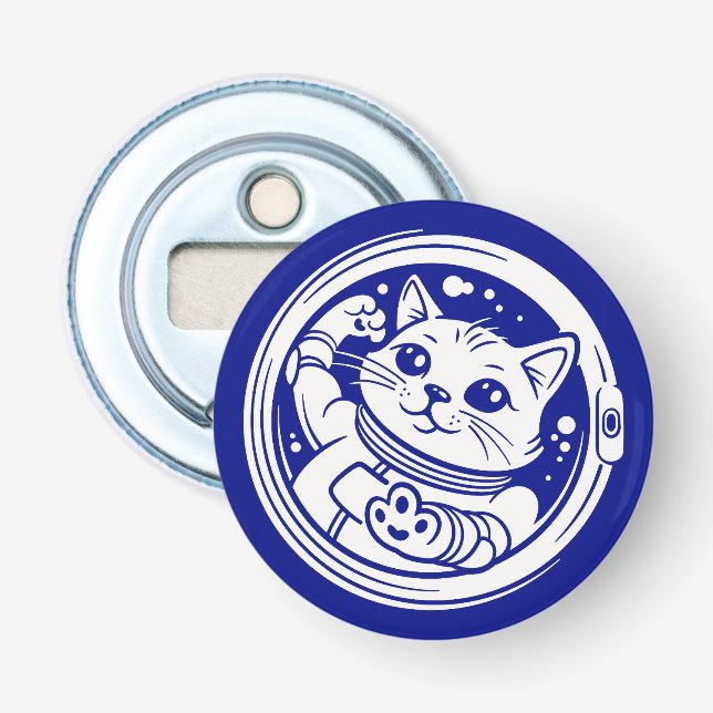 AstroCat in the Spin Cycle Bottle Opener (Front)