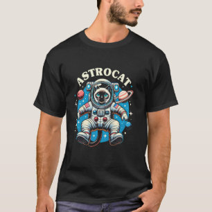 Astrocat Siamese Cat Space Adventure T-Shirt