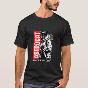 Astrocat Space Explorer Cat Astronout Black Cat Lo T-Shirt
