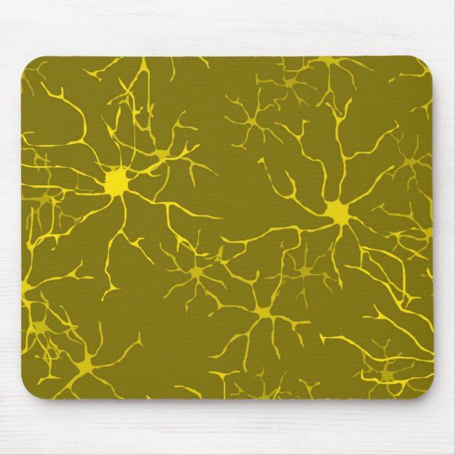 Astrocytes Pattern Glial Brain Cells Mouse Pad (Front)