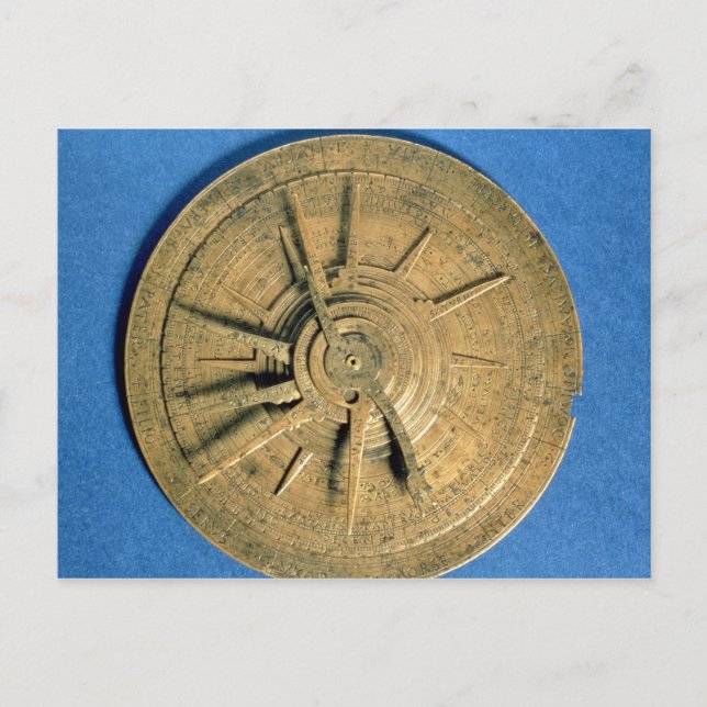 Astrolabe for calculating horoscopes, European Postcard (Front)