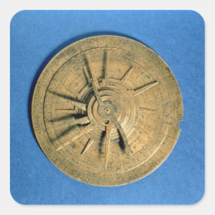 Astrolabe for calculating horoscopes, European Square Sticker