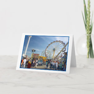 Astroland Amusement Park Blank Greeting Card