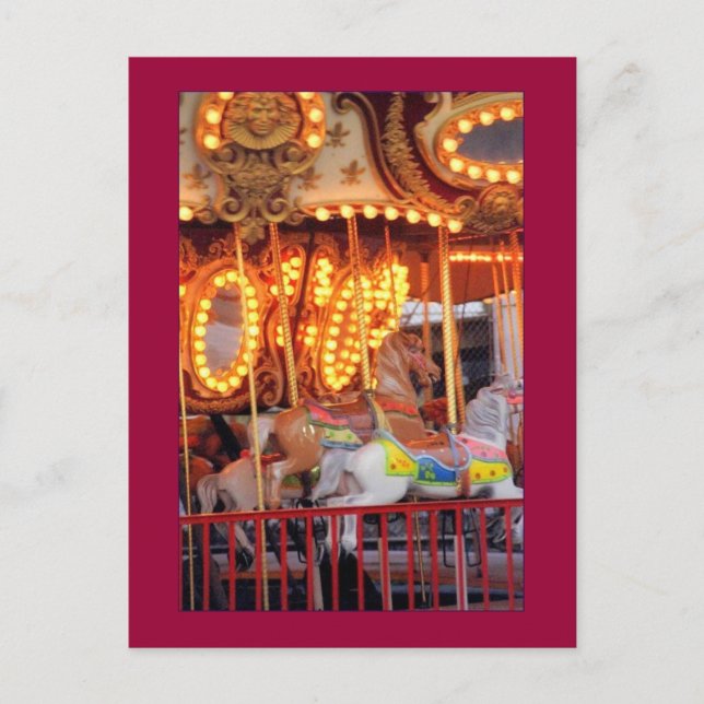 Astroland Carousel (Coney Island, NY) postcard (Front)