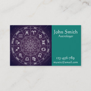 Astrologer Astrology business services purple Card