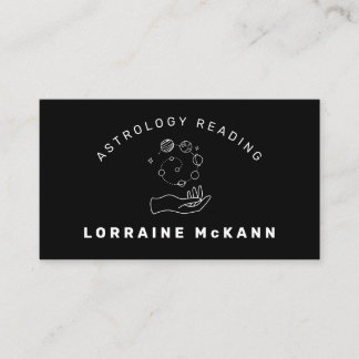 ASTROLOGER Astrology Reading Minimalist Black  Business Card