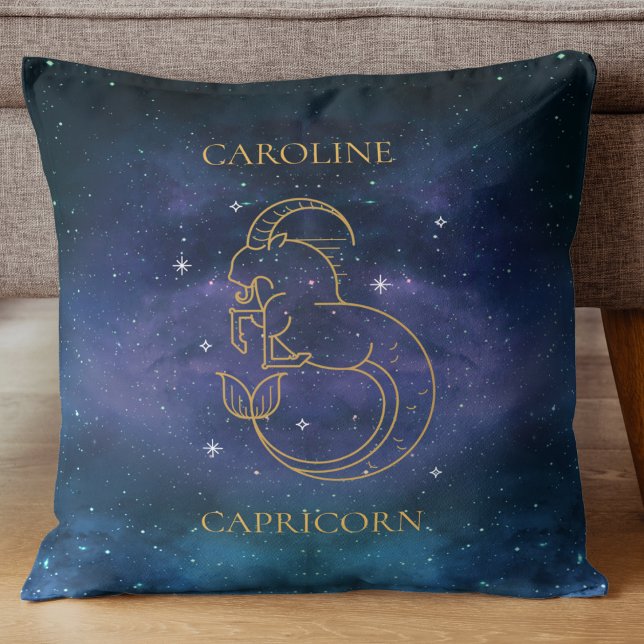 Astrological Capricorn  Zodiac Sign Name Gift Cushion (Astrological Capricorn Zodiac Sign Name Gift Throw Pillow)