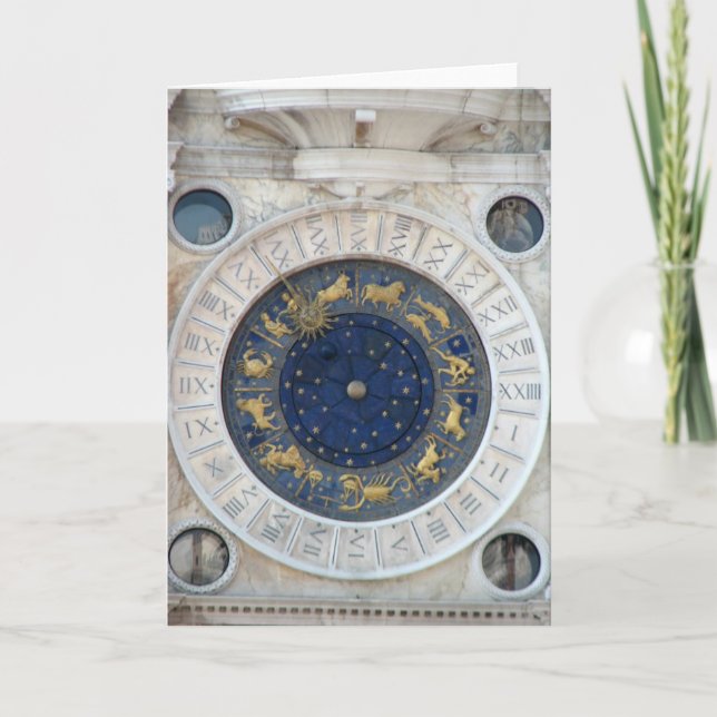 Astrological Clock, Piazza San Marco, Venice Card (Front)
