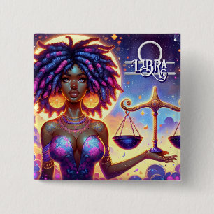 Astrological Horoscope Sign Libra Zodiac 15 Cm Square Badge