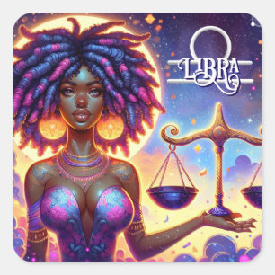 Astrological Horoscope Sign Libra Zodiac   Square Sticker