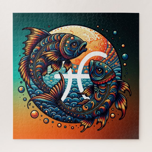 Astrological Horoscope Sign Pisces Zodiac   Jigsaw Puzzle (Vertical)